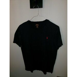 Polo Ralph Lauren Black Crewneck T-Shirt Mens M Red Pony